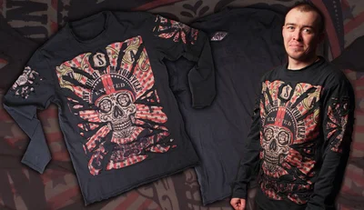 Прикольные футболки: Череп рваный